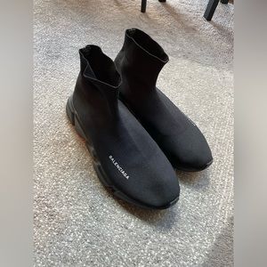 Black Balenciaga Knit Sock Speed Trainers Sneakers - Size 11